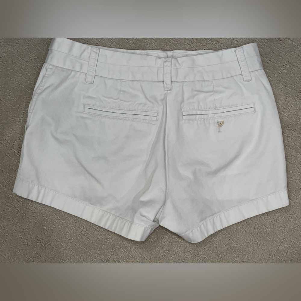 J crew chino white shorts 4" length, size 4